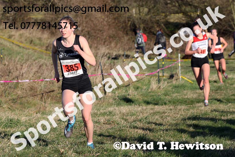 Girls under-15s North Eastern Cross Country, 2018 Northern Cross Country Champs., Wrekenton, Gateshead. Photo:  David T. Hewitson/Sports for All Pics